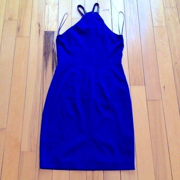CARMEN MARC VALVO INFUSION ROYAL BLUE DRESS 8 NWT - Picture 6 of 14